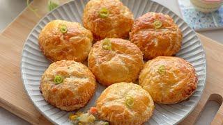 Chicken Pot Pie with Puff Pastry Recipe | Delicious Breakfast & Party Snacks (Chicken patties)