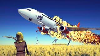 Plane Crashes in Real Life Perspective | Besiege