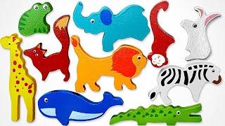 Animals Learning Activity with Puzzles, Play Doh & Paints | Best Educational Video for Toddlers