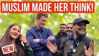 Muslim made her think! Hashim Vs Atheist Girl | Speakers Corner | Hyde Park