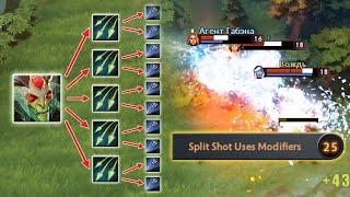 1 hit = 15 Arrows [Split Shot Uses Modifiers] Dota 2 Ability draft