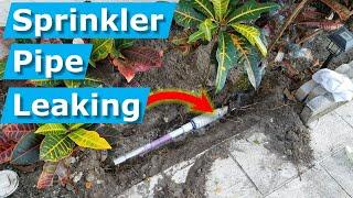 How To Fix Sprinkler Pipe Leaking, Gushing Underground DIY