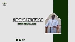 Masjid As Habul Yameen- Juma'a Khutbah- Imam Abdul Aziz- November 8, 2024