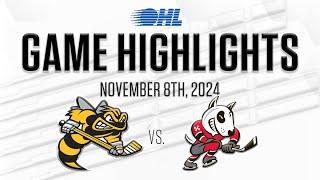 OHL Highlights: Sarnia Sting @ Niagara IceDogs Nov. 8, 2024