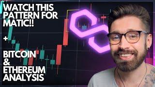 POLYGON PRICE PREDICTION 2022WATCH THIS PATTERN!  BITCOIN & ETHEREUM ANALYSIS - MATIC