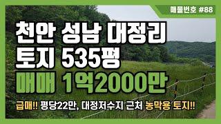 [매물번호 #88] 천안 성남면 대정리 토지매매 1억2000만