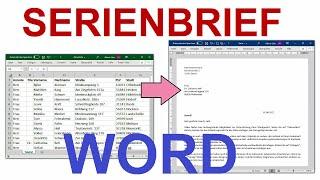 WORD 365, 2019, 2016: Serienbrief erstellen - Tutorial [Datenquelle Excel, Wenn Dann Sonst Regel]