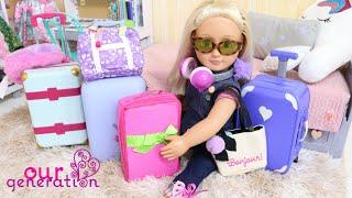 OUR GENERATION DOLL PACKING BAGS TO VACATION