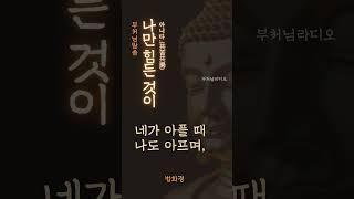 나만 힘든 것이 아니다(共苦共樂) | 부처님말씀 | 석가모니명언 | 인생지혜 | 명상의말씀