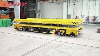 Cross Rail Moveable Transport Trolley,Intelligent Battery With Lift Transfer Carts