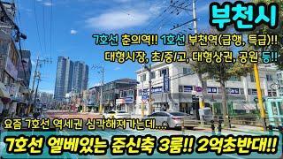 [부천빌라매매] 7호선 역세권 거리에?! 학세권 숲세권 힐링 방3 화2 2억대 엘레베이터까지 있는 원미동빌라 1호선까지 가깝다고?! NO.1038 [원미동빌라]