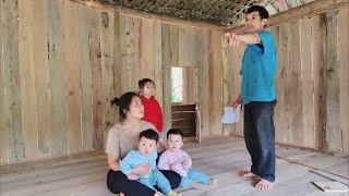 Single Mother - No Money to Pay the Carpenter, Building the House Walls Alone | Ly tieu tieu
