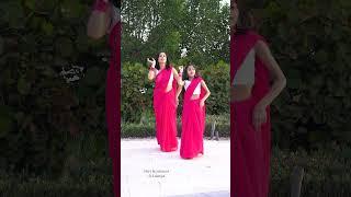 Gulabi Sadi Shorts | Nivi and Ishanvi | Laasya #gulabisadi #dancecover #niviandishanvi