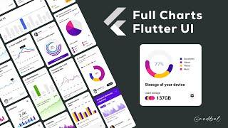 Flutter Full Charts - Radial Bar Chart - Flutter UI  Tutorial.