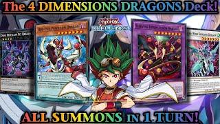 The 4 DIMENSIONS DRAGONS in 1 TURN! Odd-Eyes, Starving Venom, Dark Rebellion & Clear Wing Dragons!