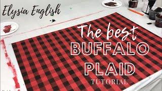 How To Paint Buffalo Plaid | DIY Buffalo Plaid | Buffalo Check Tutorial