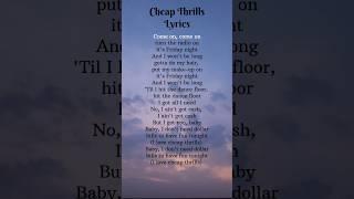 Cheap thrills song lyrics #songlyrics #cheapthrills #shorts #sia