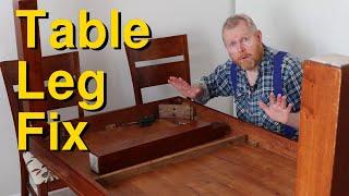 How to fix a broken table leg bracket