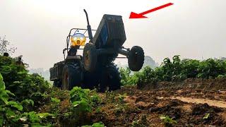 Swaraj 744 FE  new model 4wd Tractors | over Load Trolley JCB 3dx machine | And Trolley Stuck in mud