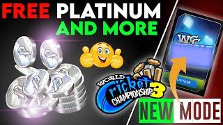 WCC3 New Mode | GET Free Platinum Coins | WCC3 new Update