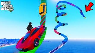 FRANKLIN TRIED ULTRA LONG UPWARD TUBE PARKOUR RAMP CHALLENGE GTA 5 | SHINCHAN and CHOP