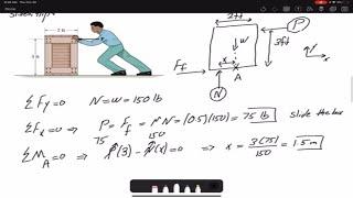 Statics: Sliding versus Tipping Example