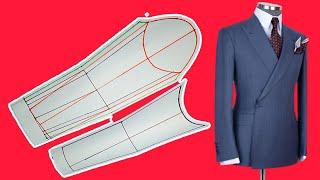 HOW TO SEW COAT SLEEVE pt[2] || Drafting 2 piece sleeve || cut jacket sleeve #diy #pattern #suit