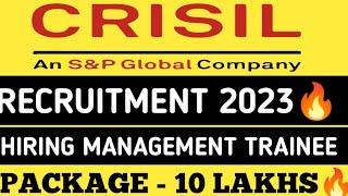 CRISIL Off Campus Drive 2023 : Hiring for Freshers as Management Trainee