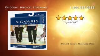 Sigvaris 504C Natural Rubber Knee High 40-50mmHg Open Toe -
