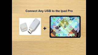 Connect Any USB Flash memory or External HDD to the Ipad Pro USB-C without any app IOS 12 And Below