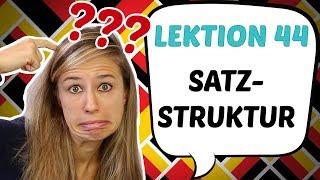 GERMAN LESSON 44: German Sentence Structure Explained Part 1 