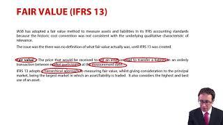 Fair value (IFRS 13) - ACCA Financial Reporting (FR)