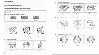 Listening A2, Ket 1, Test 4, Part 1