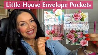 How To Make "Rose Garden" Little House Envelope Pockets for Junk Journals - DTP @TuCasaDePapel