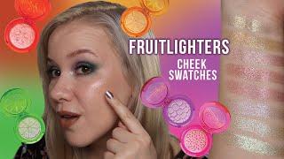 Clionadh Cosmetics Fruitlighters | Cheek swatches of all 8 shades