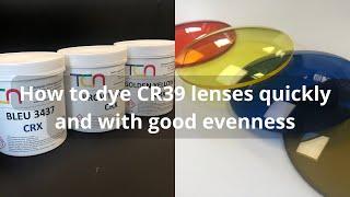 CR39 lenses coloration by dipping with TCN's CRX powders