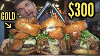 WORLD’s MOST EXPENSIVE BURGER CHALLENGE ($300 GOLD PLATED LOBSTER BURGER) Joel Hansen