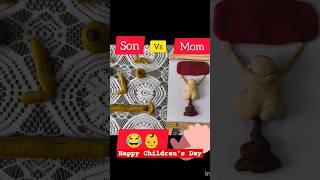 ClayArt Challenge Children's Day Special #shorts #shortsfeed #youtubeshorts #funny #funnyshorts