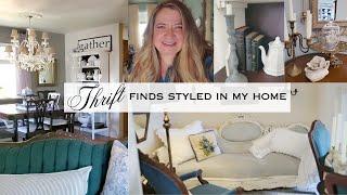 HOUSE TOUR | Thrift Store Finds Styled in My Home | Goodwill Finds & More | Curated Home Decor