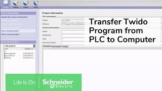 Transferring Twido Project Files from PLC to Workstation | Schneider Electric Support