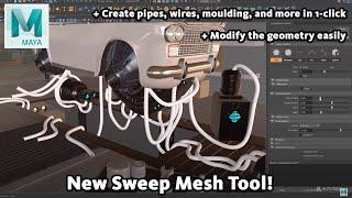 Maya 2022 - New Sweep Mesh from Curve Tool