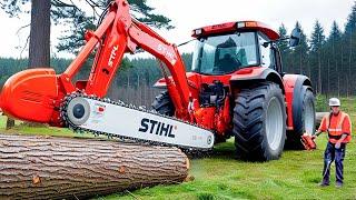 Extreme Dangerous Fastest Big Chainsaw Cutting Tree Machines | Monster Stump Removal Excavator #64