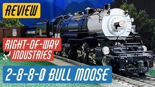 REVIEW: Right-of-Way Industries 2-8-8-0 “Bull Moose” UP #3704: RARE VINTAGE O-Scale Brass Engine