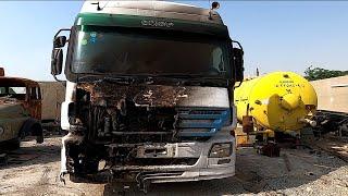 Restored a Mercedes truck that had been gutted by fire || truck World 1 ||