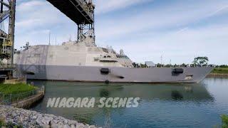 US Navy Littoral Combat Ship USS MINNEAPOLIS-ST PAUL (LCS-21) on the Welland Canal (Part 1)