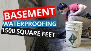 Waterproofing a Poured Concrete Basement - 1500 Square Feet