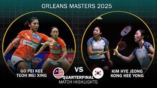 Go Pei Kee Teoh Mei Xing vs Kim Hye Jeong Kong Hee Yong Orleans Master 2025 Badminton