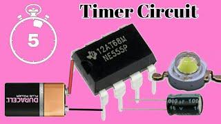 Make a Delay circuit /Timer circuit With NE555 ic.