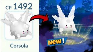 Using *NEW* GALARIAN CORSOLA in Pokemon GO BATTLE LEAGUE.