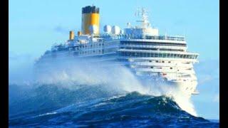 Top 10 Big Cruise Ships In Huge Storm! Dangerous Waves In Hurricane